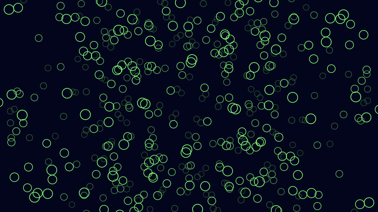 검은 바탕에 파란색 거품 원 추상적인 디자인 요소 또는 상징적 표현