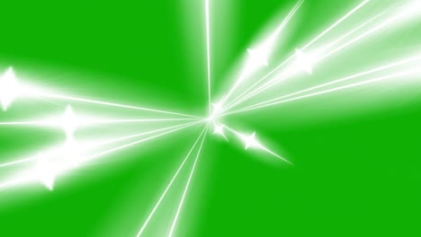 glowing light rays motion graphics with green screen background