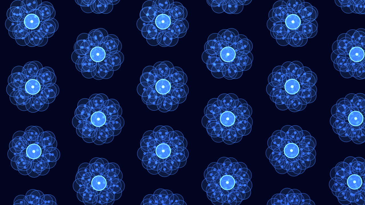 patrón de flores futuristas abstractas de neón