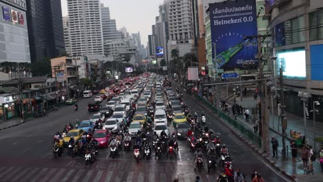 time-lapse of vehicles crossing a city junction