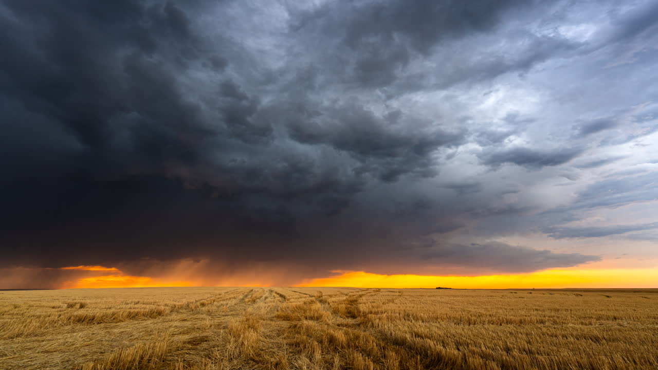 Awesome stormy scene as dark clouds threaten severe weather