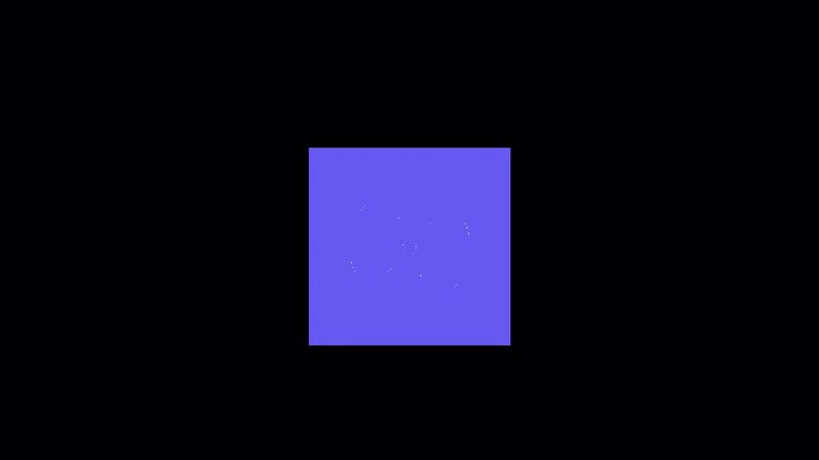Animated Purple Square with Pulsing Light Effect