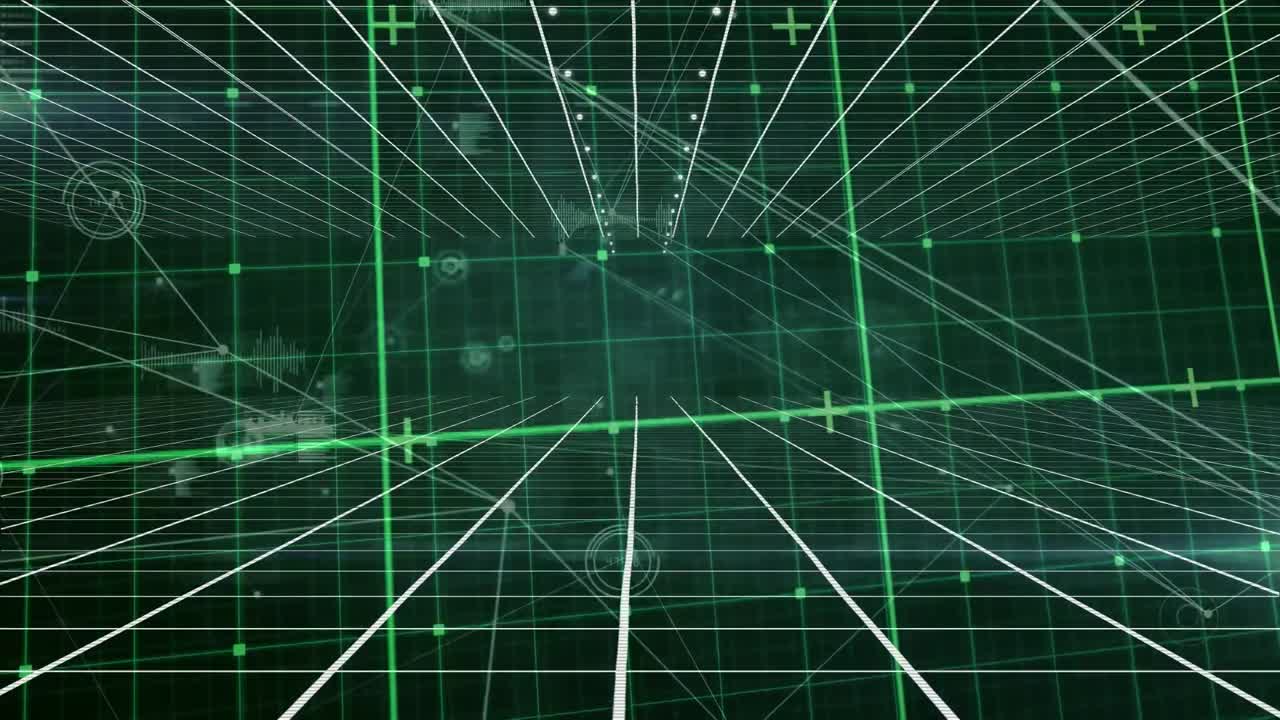 animación del procesamiento de datos con redes de conexiones