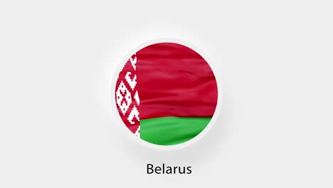 belarus circular flag loop. animated national flag of belarus. realistic belarus flag waving. 4k