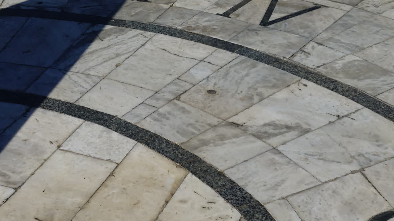 Sundial. Shooting in the summer. Time lapse. Time lapse