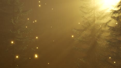 magical forest with sparkles