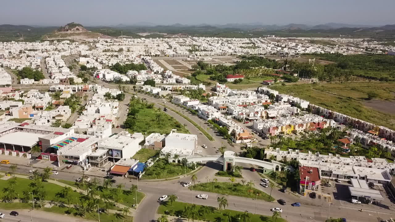 vista aérea de casas inmobiliarias de desarrollo social, méxico