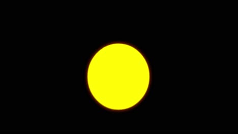 yellow circle on black background