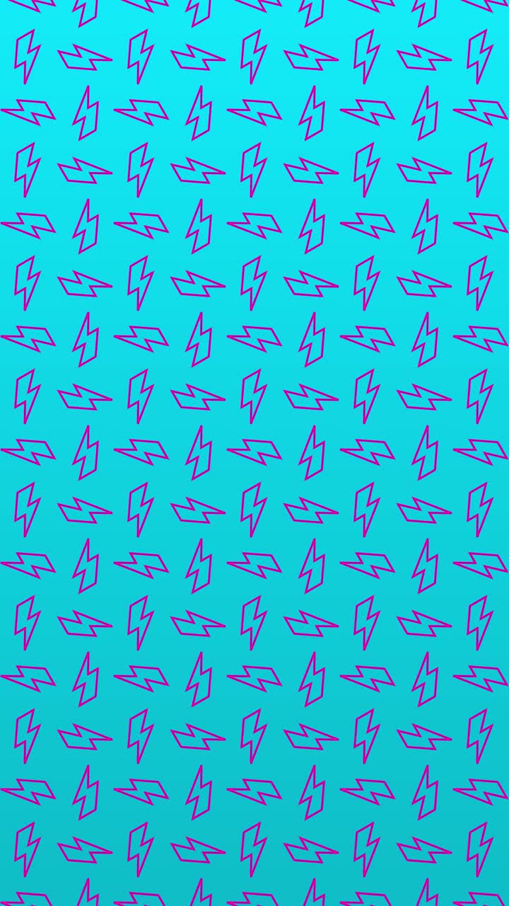 Dynamic Pink Lightning Bolts Rotating on Blue Gradient Background