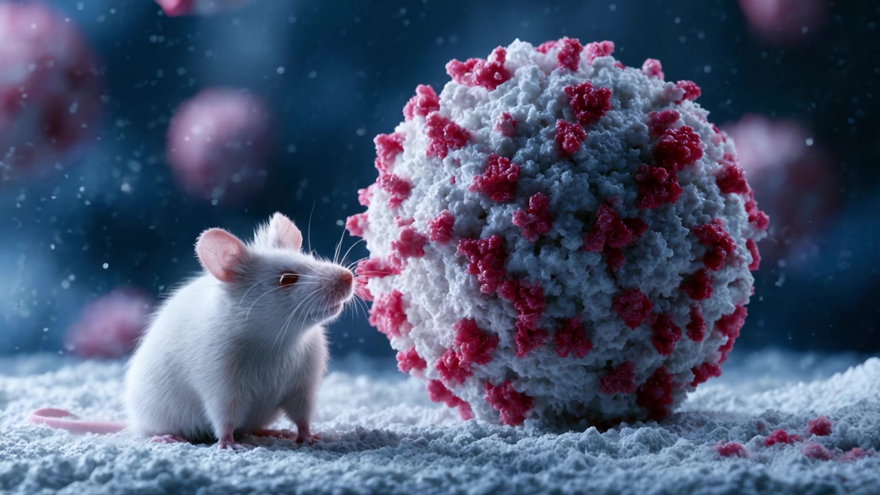 A Close Encounter Between a Mouse and a Virus: Exploring the Interaction of Rodents with Viral Structures in a Captivating Microscopic Environment