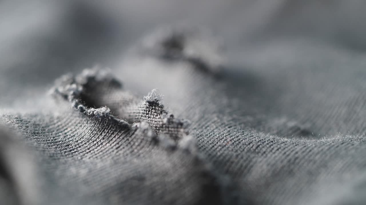 Close-up of Gray Fabric Texture