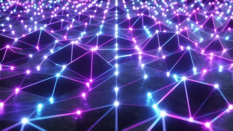 Abstract Neon Network Background