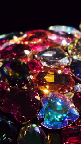 close-up of a colorful gemstone jewelry