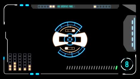 HUD Futuristic Elements Target Monitor User Control Interface Screen Panel