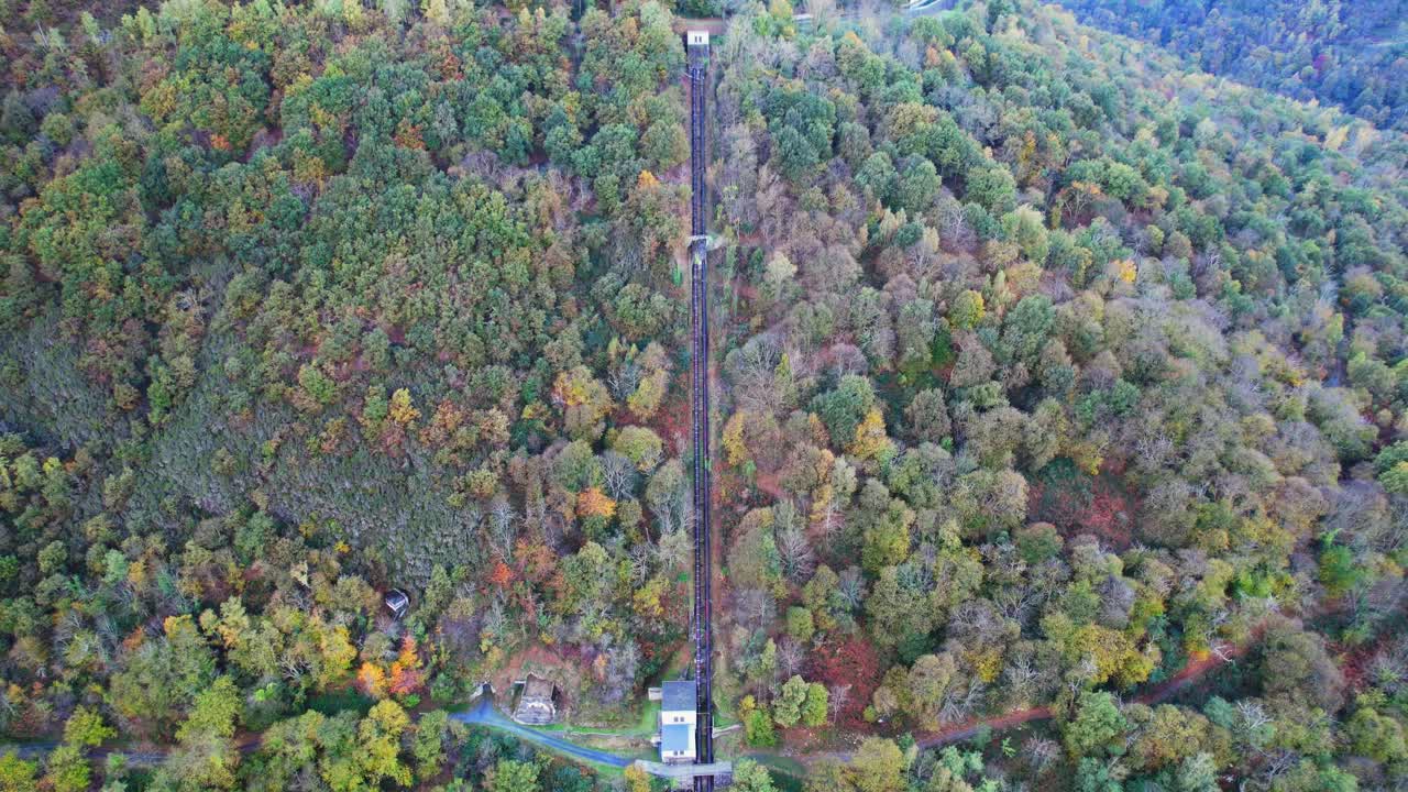 Aerial view of Soulom hydroelectricity in lush French Pyrenees