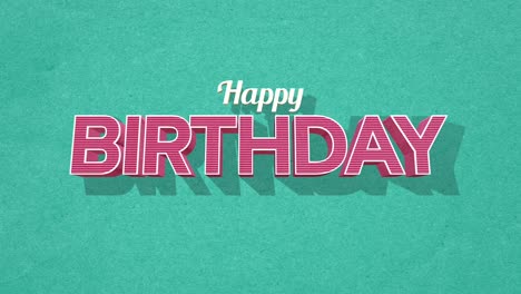 simple y elegante felicitación de cumpleaños con letras recortadas en fondo azul