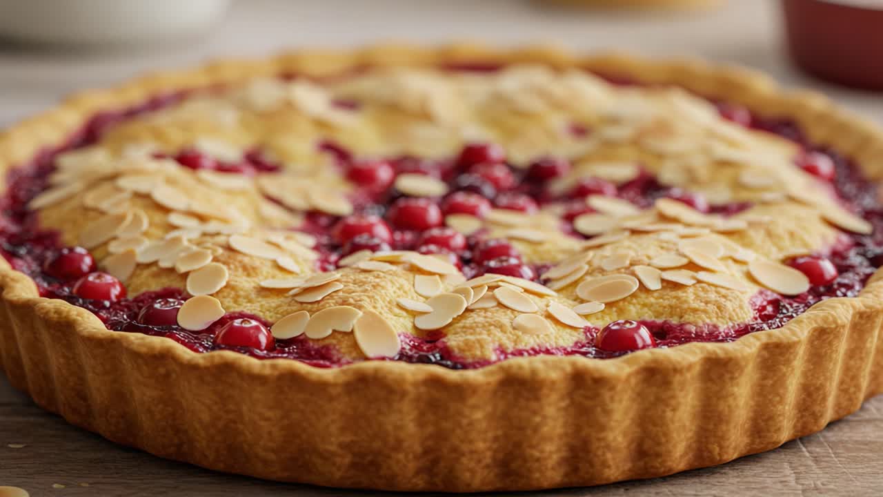 Deliciosa Tarte de Amêndoa com Frutos Vermelhos