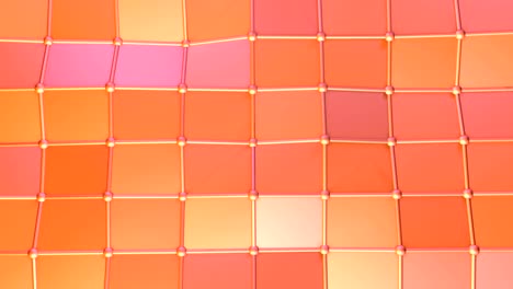 abstract simple pink orange low poly 3d surface as elegant environment. soft geometric low poly motion background of shifting pure pink orange red polygons. 4k fullhd seamless loop background