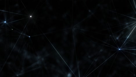 fly through hypnotic abstract artificial intelligence quantum qubit plexus array