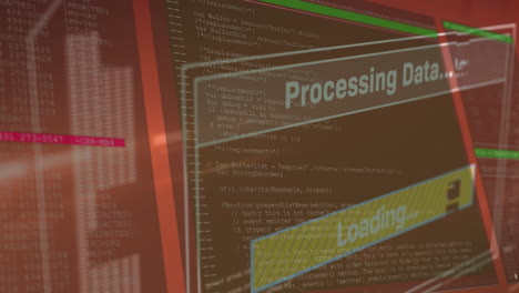Animation of data processing on screens
