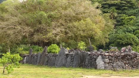 sacred place at taputapuatea marae, raiatea, society islands, french polynesia