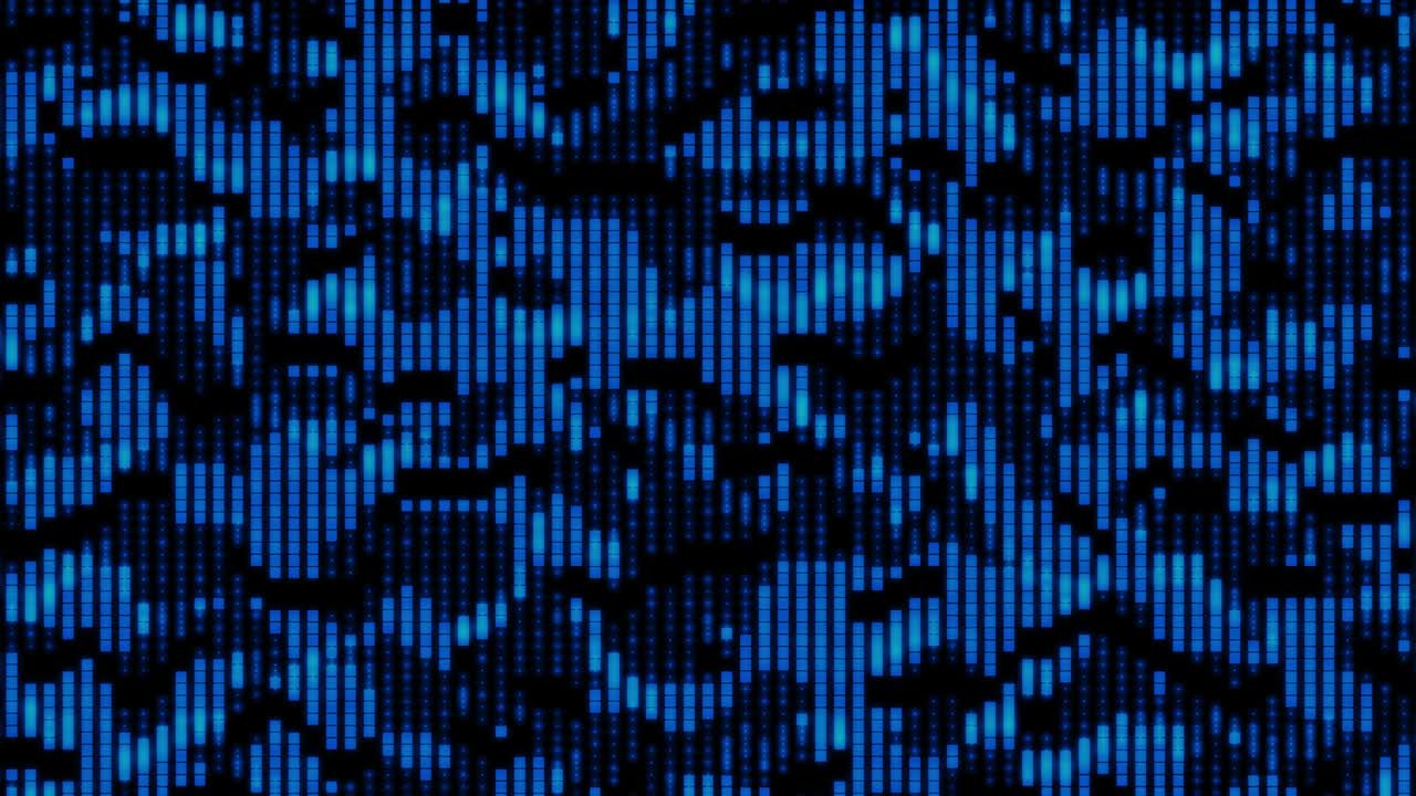 partícula en movimiento azul parpadeante