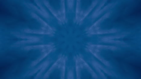 bucle de fondo de video caleidoscópico azul. fondo caleidoscopico geométricamente simétrico. patrones interesantes de figuras sobre la base de las nubes. imágenes de 4k