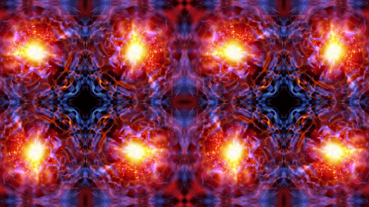 abstract seamless loop power plasma energy texture. kaleidoscope sequence tiles pattern templates. 4k abstract motion graphics. fractal animation. science technology fantasy loop pattern background.