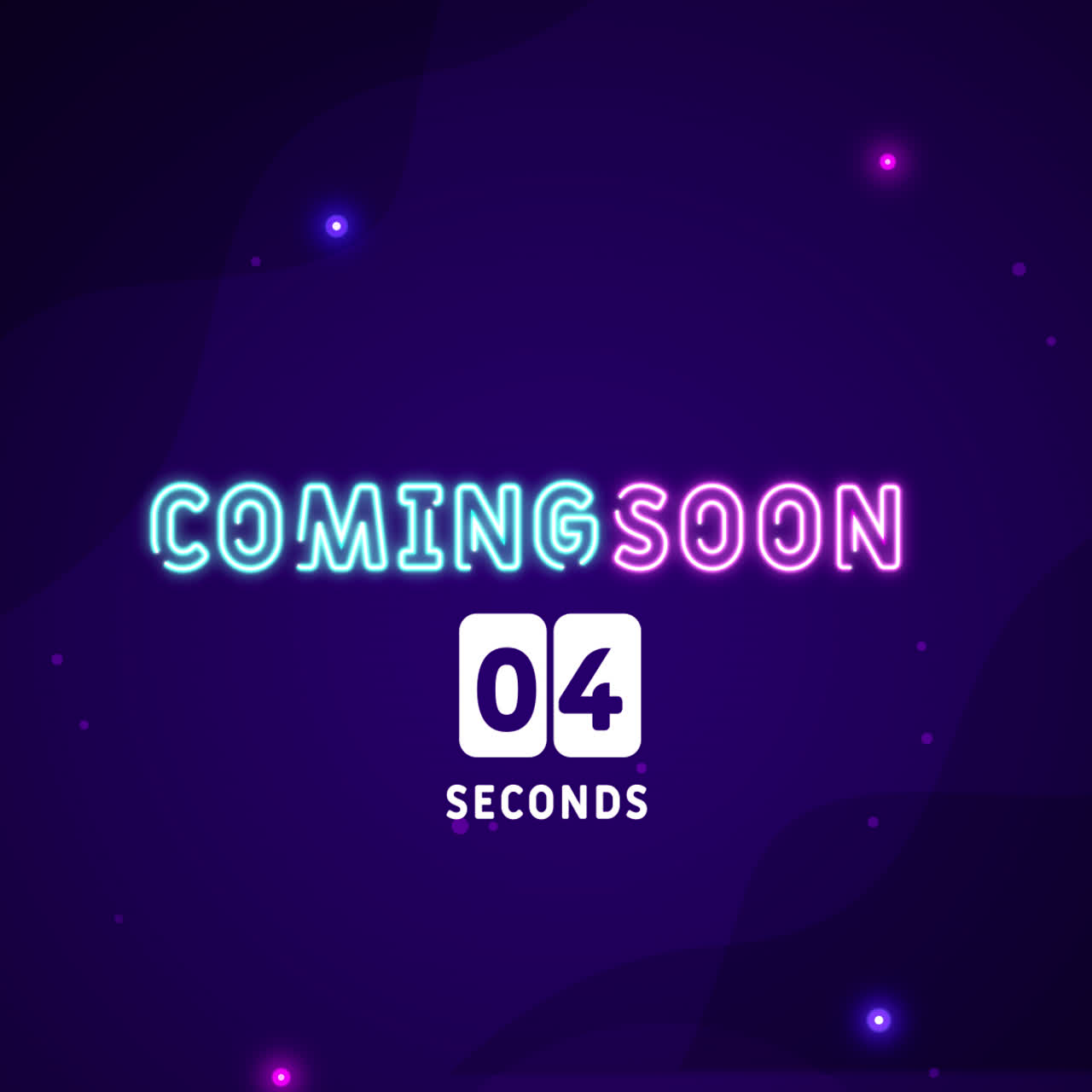 Coming Soon Countdown Neon Graphic Design