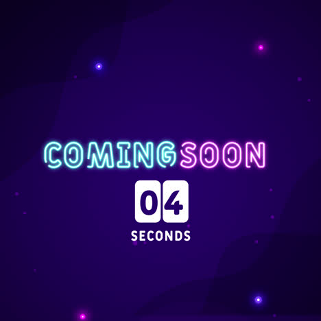 coming soon countdown neon graphic design