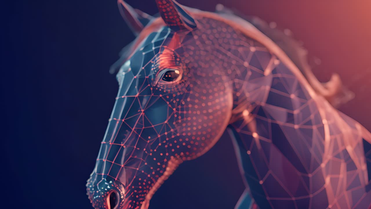 Abstract Polygonal Horse Head
