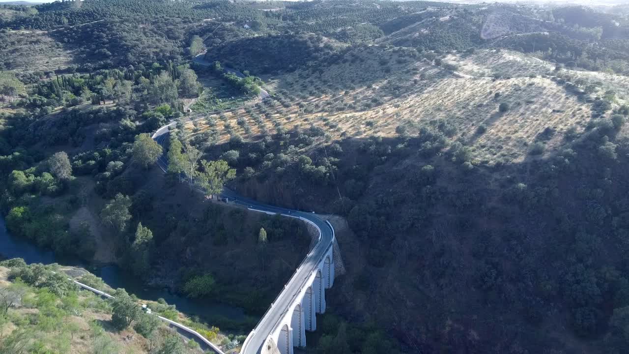 Slow Motion Aerial View of Alentejo - Portugal: A Summer Symphony - Mertola Castle's Elegance Amidst Alentejo's Landscape