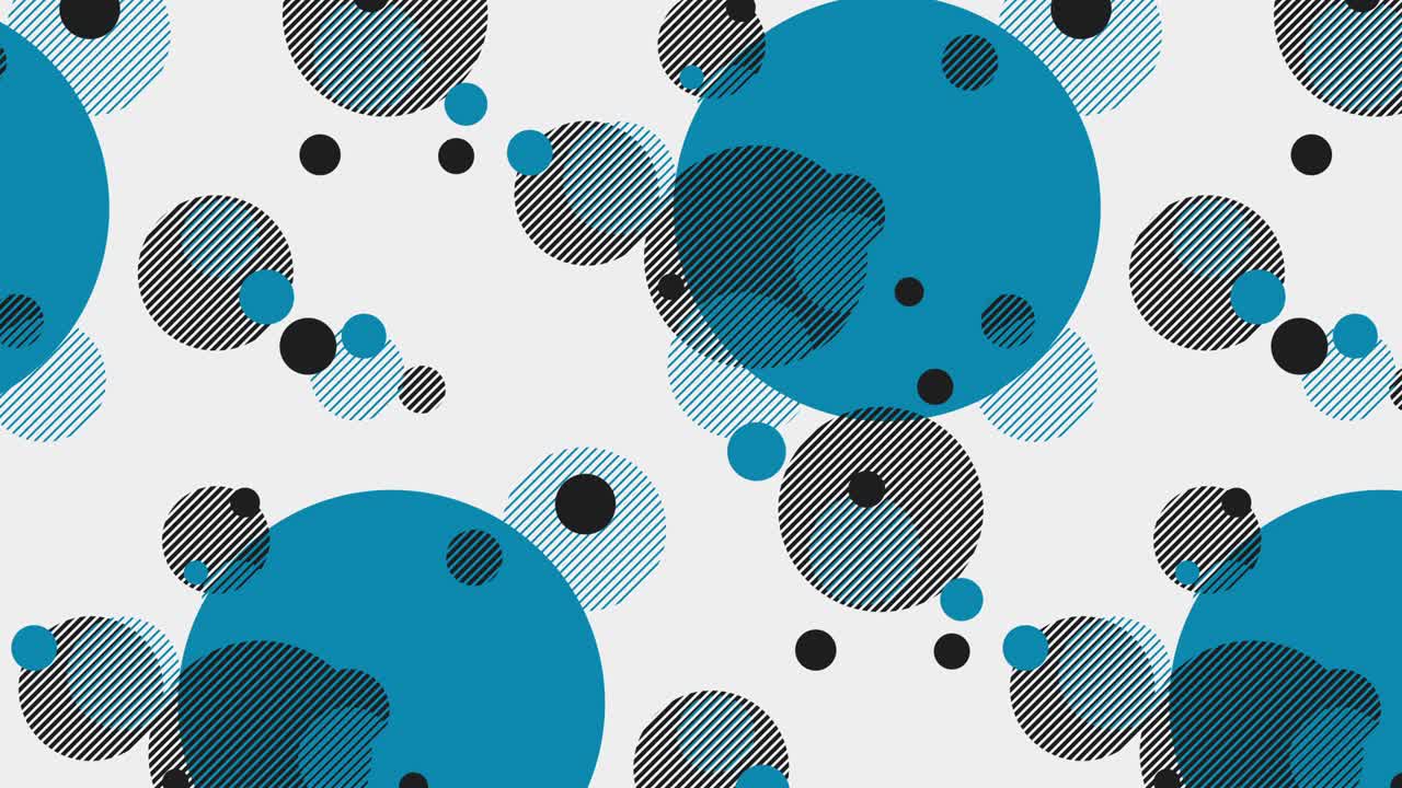 Colorful abstract geometric circles patterns animation 4k