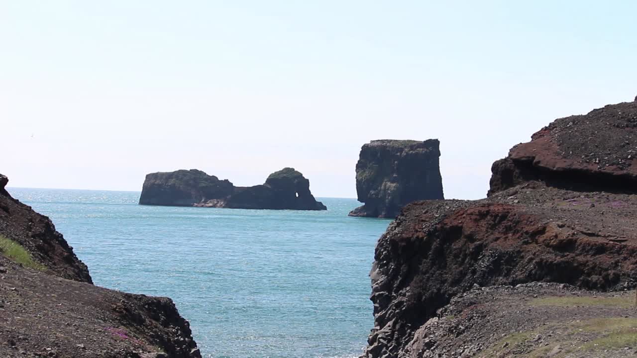 dyrholaey 지역의 해변에서 보기