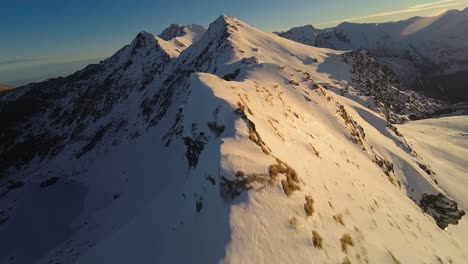 4k cinematic fpv drone footage in carpathian mountains during the winter