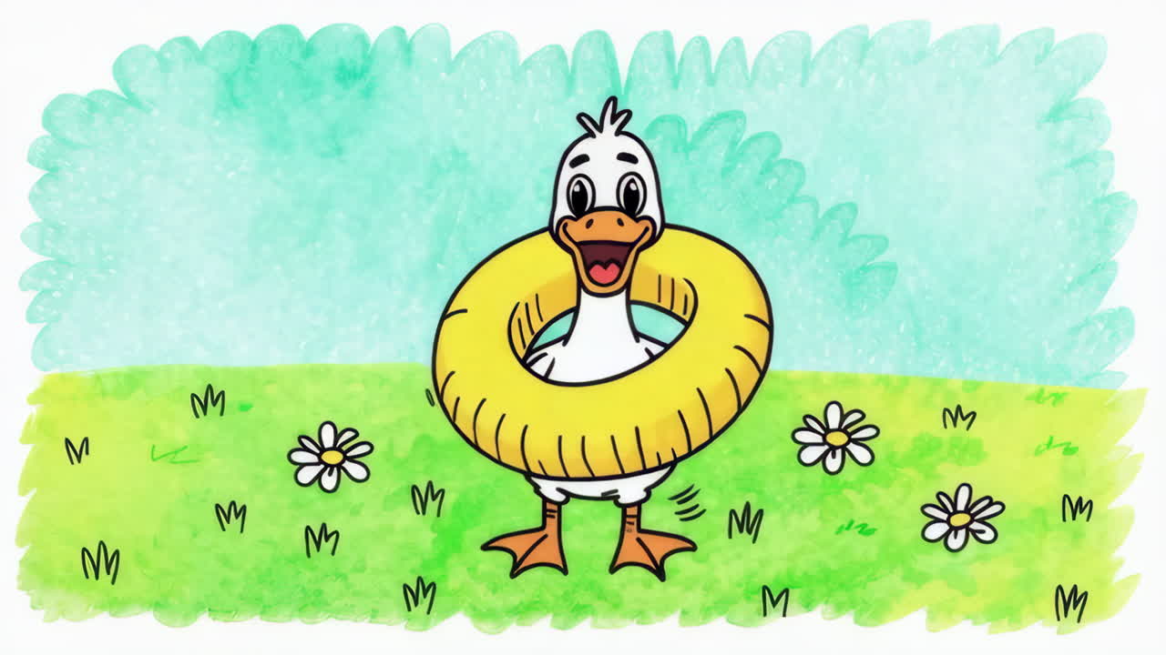 귀여운 만화 오리