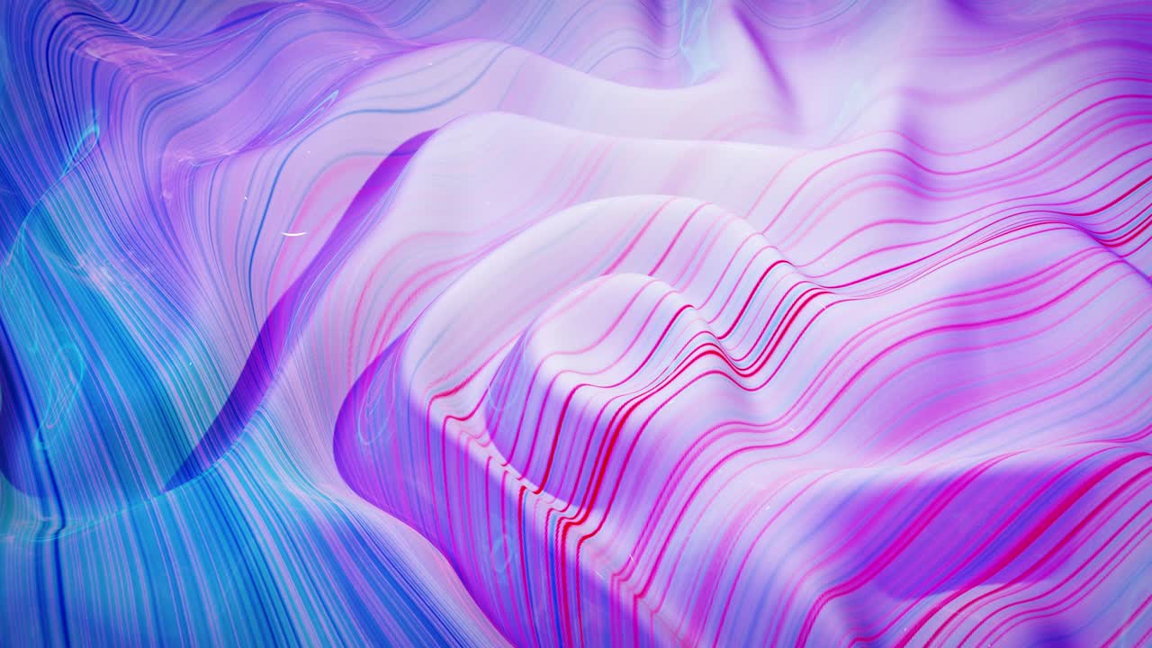 fondo fluido abstracto en bucle estilo de mármol multicolor. hermosa superficie ondulada brillante de líquido con patrón, color de gradiente y ondas de flujo en él. bg creativo brillante con animación suave y suave.