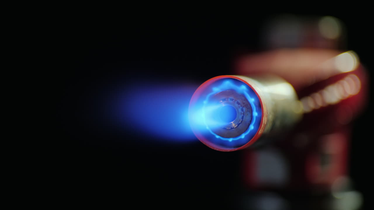 휴대용 가스 버너의 불꽃