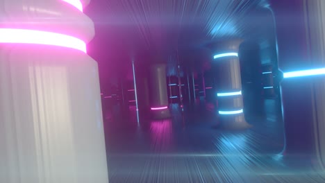 el túnel del ciberpunk de neón