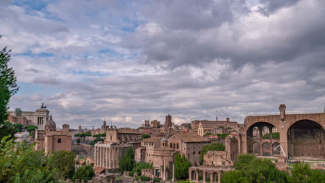 the old forum and ancient city in the old part of rome, italy