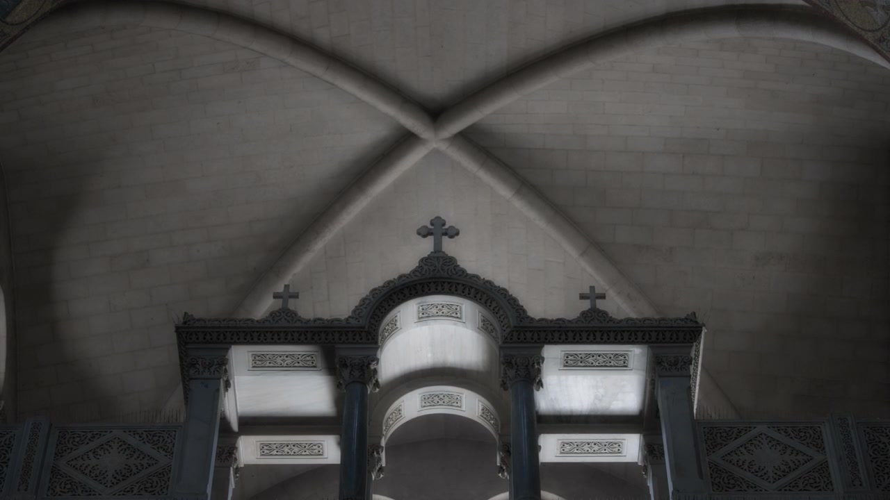 Interior in the catholic church