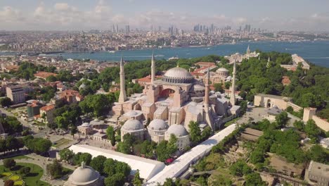 aerial view of hagia sophia