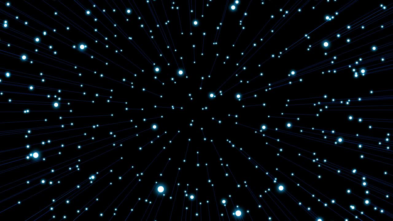 Abstract Fiber Lights Ball Random Motion, 3d Loopable Animation 4k