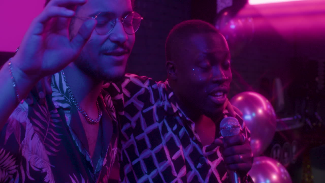 Friends having fun in a new year eve party