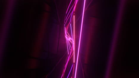 flicker neon laser beam futuristic fluorescent glow light tunnel - 4k seamless vj loop motion background animation