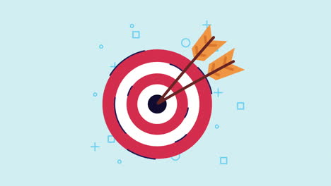 target with arrows success animation