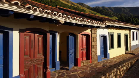 colorful colonial buildings in the mountains