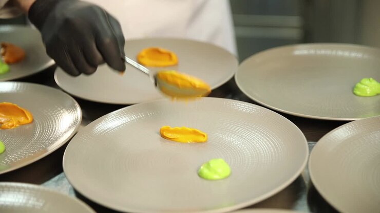 Chef Preparing Gourmet Dishes