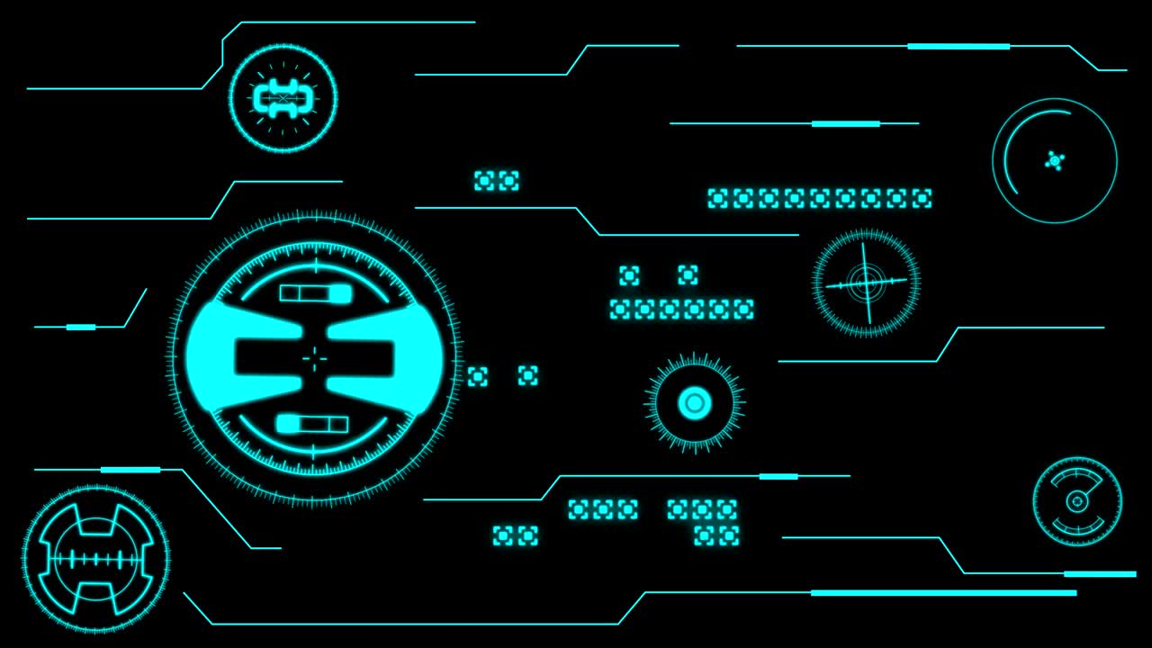 HUD Hi Scifi Technology Futuristic Elements Communication Interface Panel Concept
