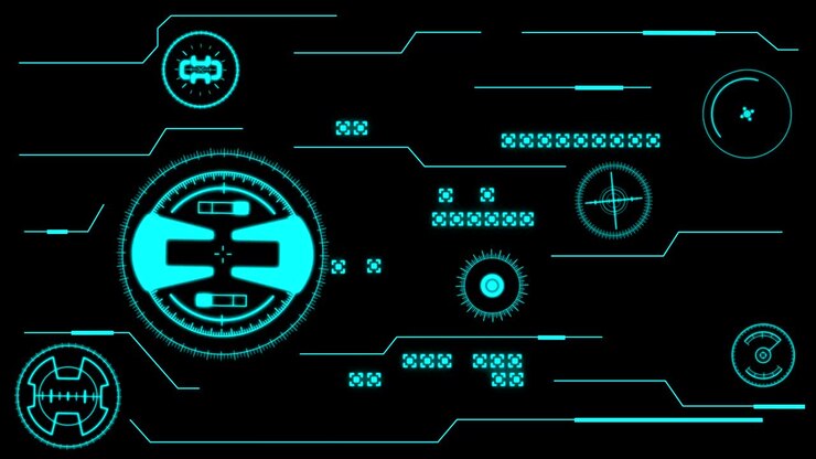 HUD Hi Scifi Technology Futuristic Elements Communication Interface Panel Concept